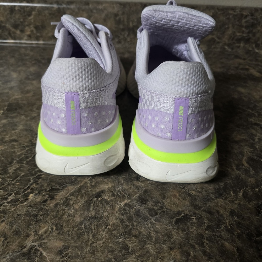 Nike React Infinity Run Flyknit 3 Barely Grape Ghost Green Mens DH5392-500 Sz 11 - Picture 5 of 8